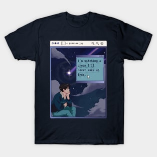 Anime Aesthetic Boy Night Quote T-Shirt